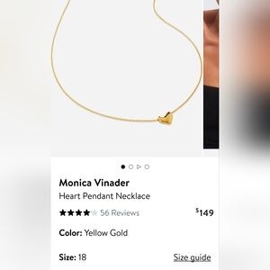 Monica Vinader Gold Heart Necklace